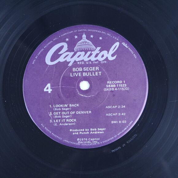 Bob Seger & The Silver Bullet Band Live Bullet 2 LP Vinyl Capitol SKBB-11523 - Picture 5 of 12